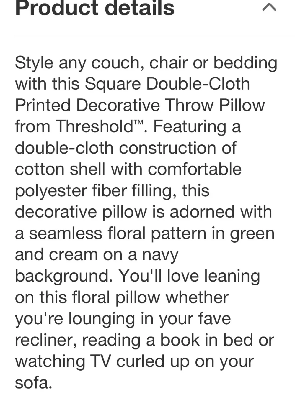 THRESHOLD NWT Square Double Cloth Printed Decorative Throw Pillow